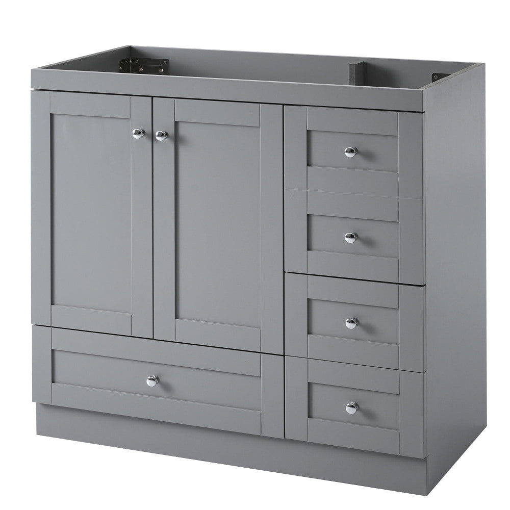 [Cabinet Only] 36" Gray Bathroom Vanity(Sink not included)