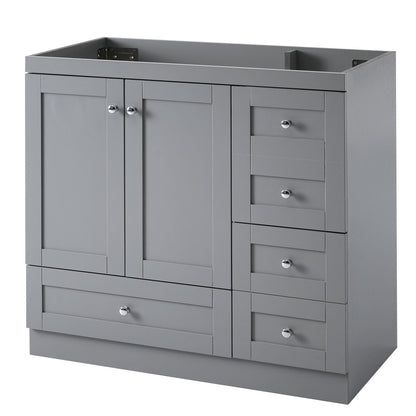 [Cabinet Only] 36" Gray Bathroom Vanity(Sink not included)