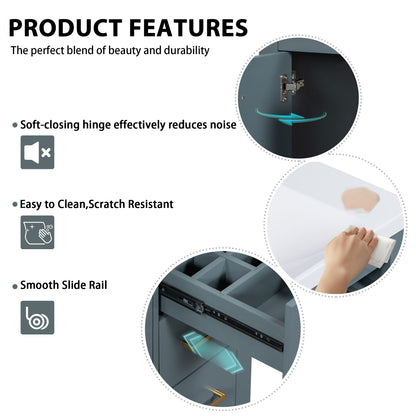 30'' Bathroom Vanity with Resin Sink Combo,Solid Wood Frame Bathroom Storage Cabinet, Freestanding Vanity Set with 3 Drawers& Soft Closing Doors (Same as SW000120AAC)