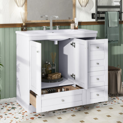 [Cabinet Only] 36" Gray Bathroom Vanity(Sink not included)