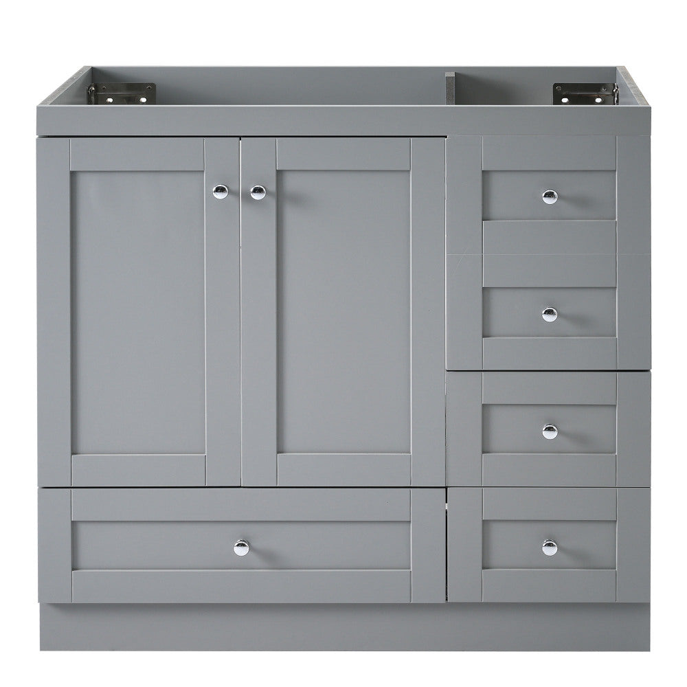 [Cabinet Only] 36" Gray Bathroom Vanity(Sink not included)
