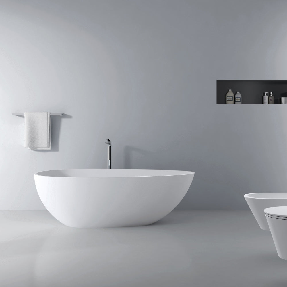 66.9 inch freestanding solid surface soaking bathtub for bathroom