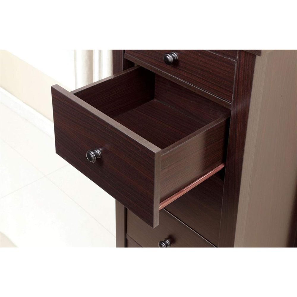 Transitional Espresso Compact Design 5-Drawer Chest Bedroom / Small Living Space Chest of drawers