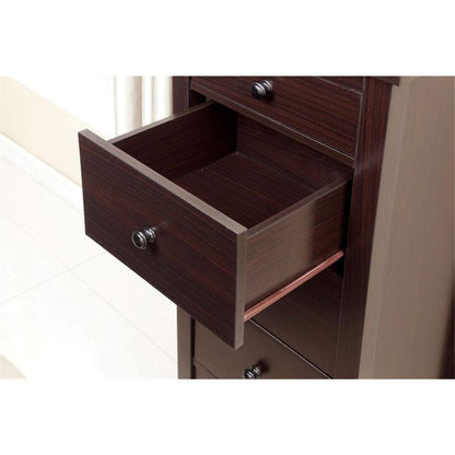 Transitional Espresso Compact Design 5-Drawer Chest Bedroom / Small Living Space Chest of drawers