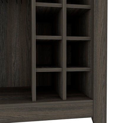 Bar Cabinet, One Open Drawer, One Open Shelf, Carbon Espresso