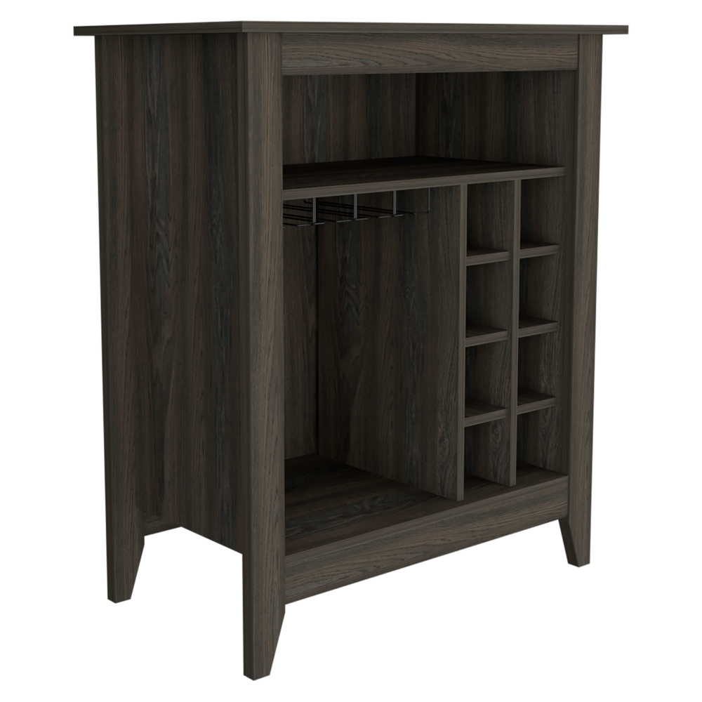 Bar Cabinet, One Open Drawer, One Open Shelf, Carbon Espresso