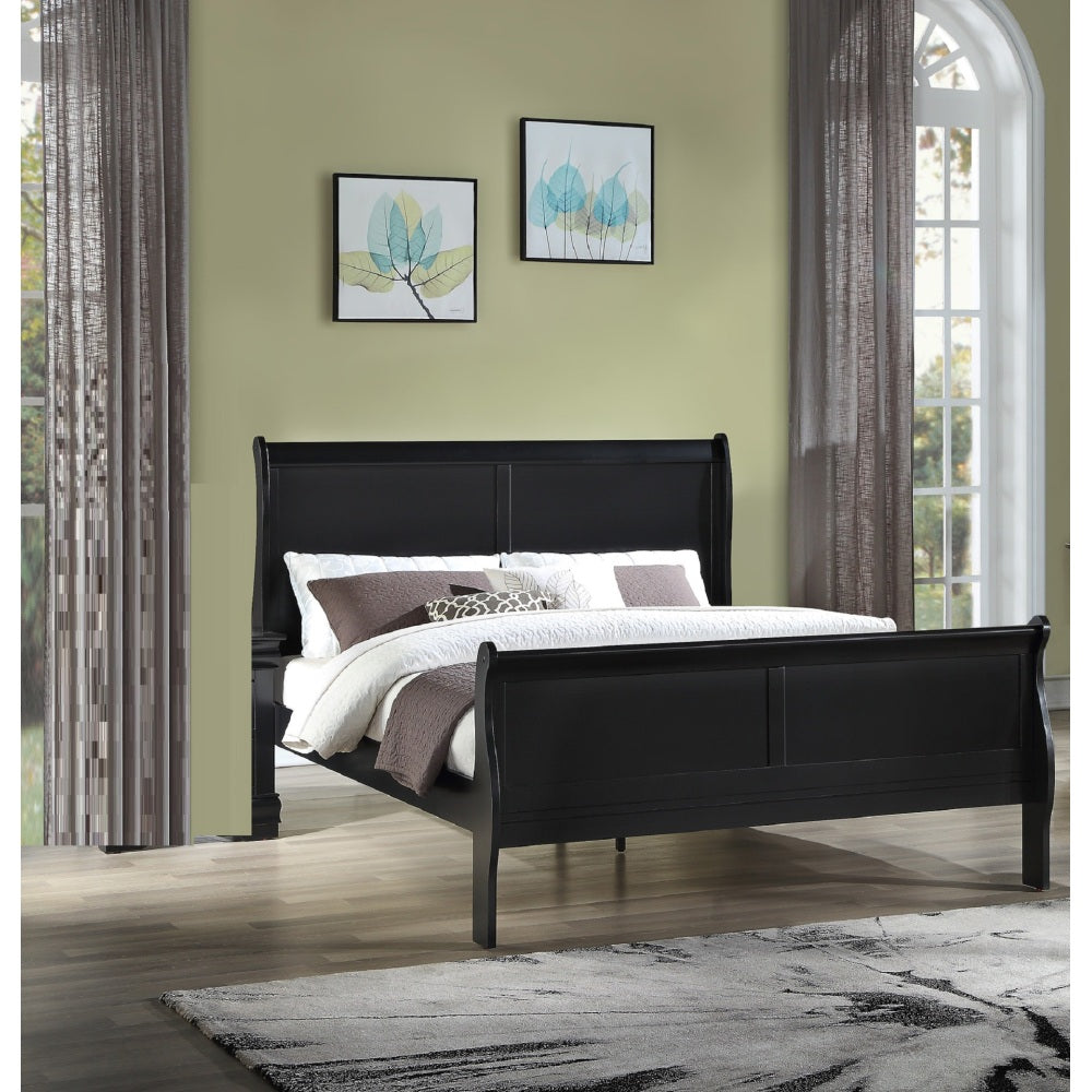 1pc Cherry Finish Five Drawers Louis Philip Chest Solid Wood Contemporary Sleek Ample Storage