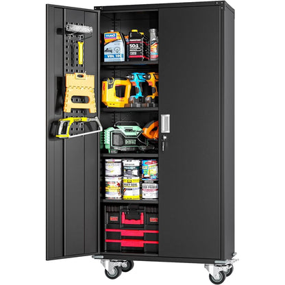 Garage Storage Cabinets with Locking Doors and 4 Adjustable Shelves