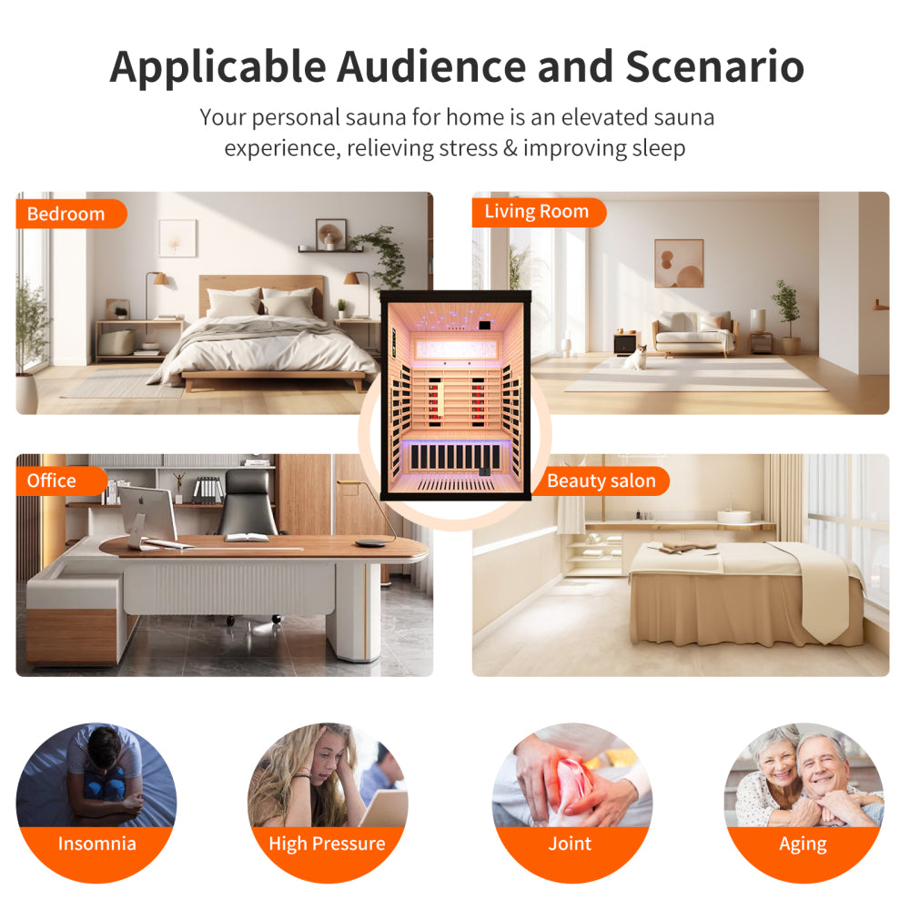 Luxury double sauna room