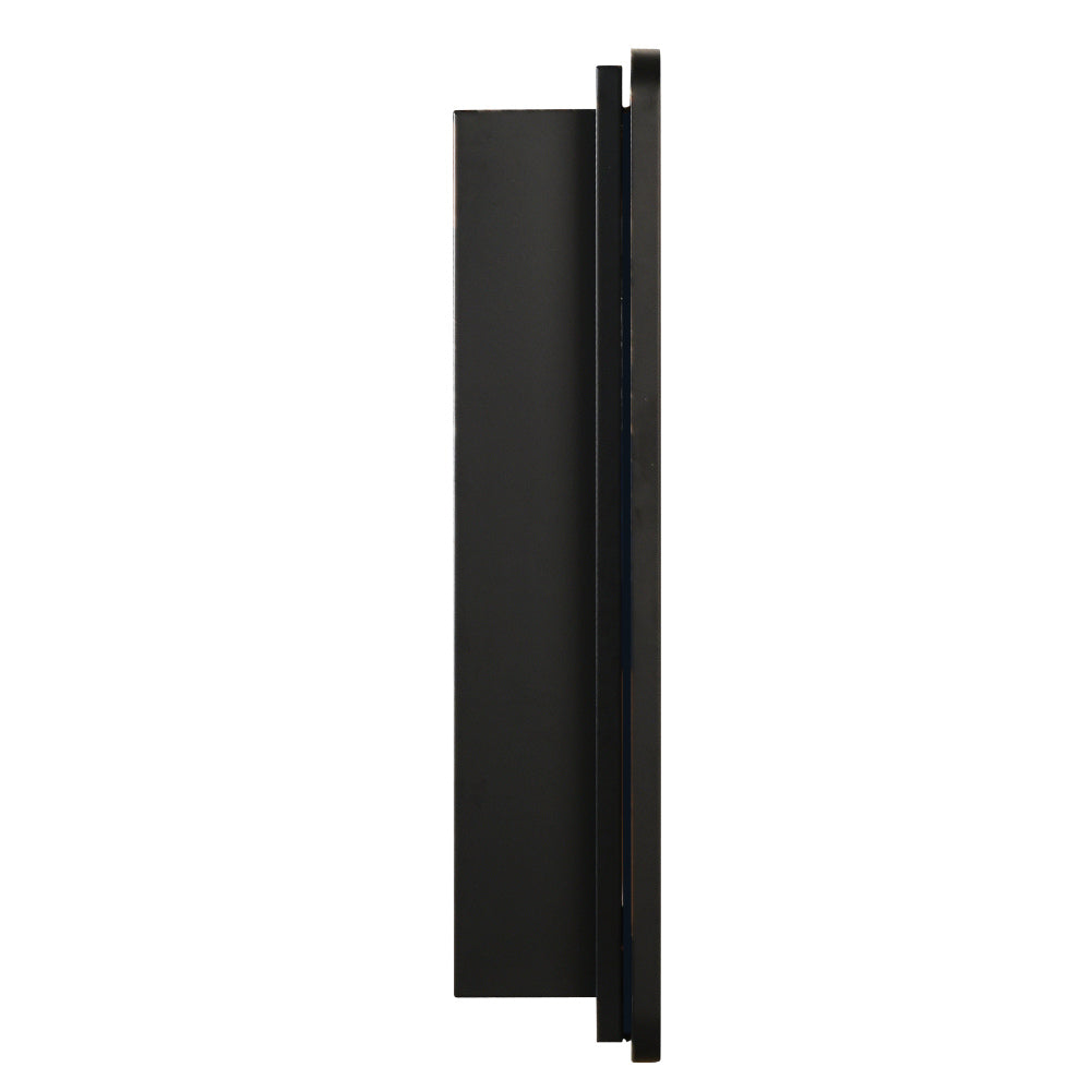 Black 24x30 inch  Metal Framed Wall mount or Recessed Mirror Cabinet