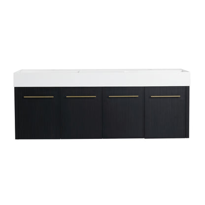 60 Inch Wall-mounted Bathroom Vanity (Only the Cabinet Body, No Top Sink)-BVB09160BCT