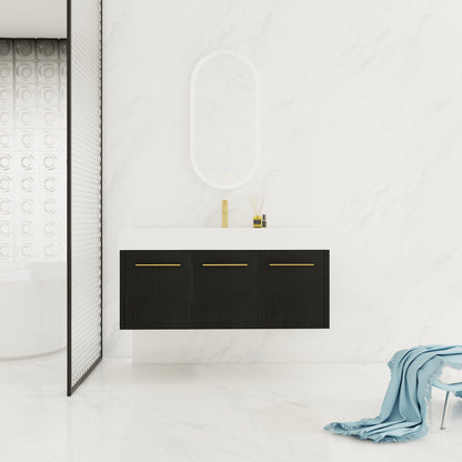 60 Inch Wall-mounted Bathroom Vanity (Only the Cabinet Body, No Top Sink)-BVB09160BCT