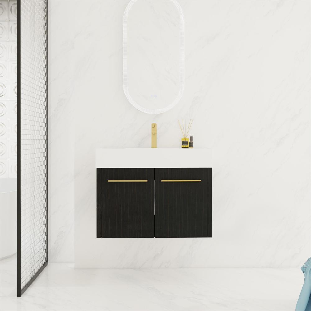 24 Inch Wall-mounted Bathroom Vanity (Only the Cabinet Body, No Top Sink)-BVB09124BCT