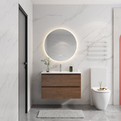 30" Wall-Mounted Bathroom Vanity (Only the Cabinet Body)-BVB01930LTO-2