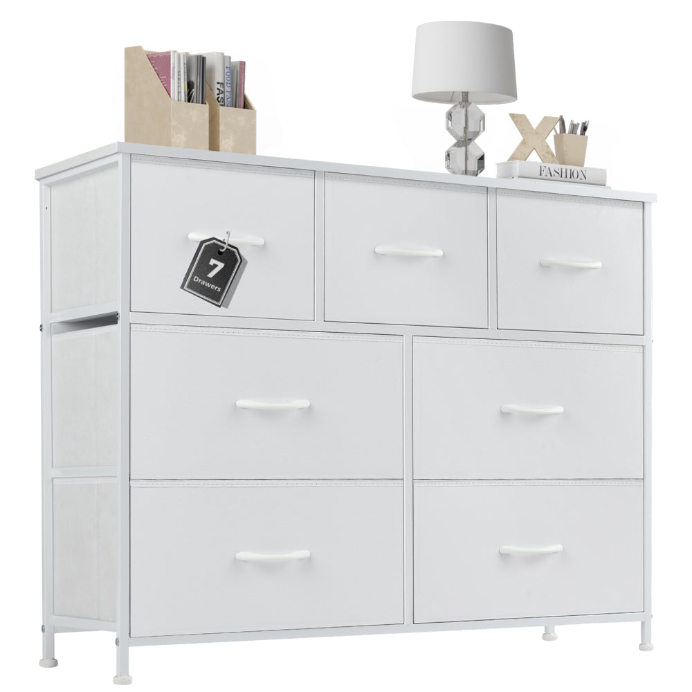 Drawers Dresser Chest of Drawers,Metal Frame and Wood Top,2bc,Gray