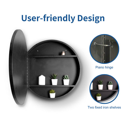 24x24 inch 3 colors with light Black framed Wall mount Medicine Cabinet with Mirror Anti-fog function