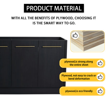 60 Inch Freestanding Bathroom Vanity (Without Top Sink)-BVB09260BCT