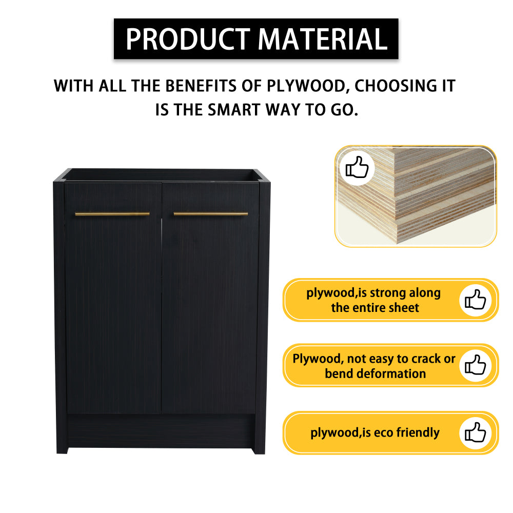 24 Inch Freestanding Bathroom Vanity (Without Top Sink)-BVB09224BCT