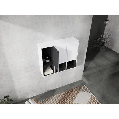 12" Bathroom Side Cabinet, 2-Soft Close Doors, Float Mounting Design, 12*2(KD-Packing)