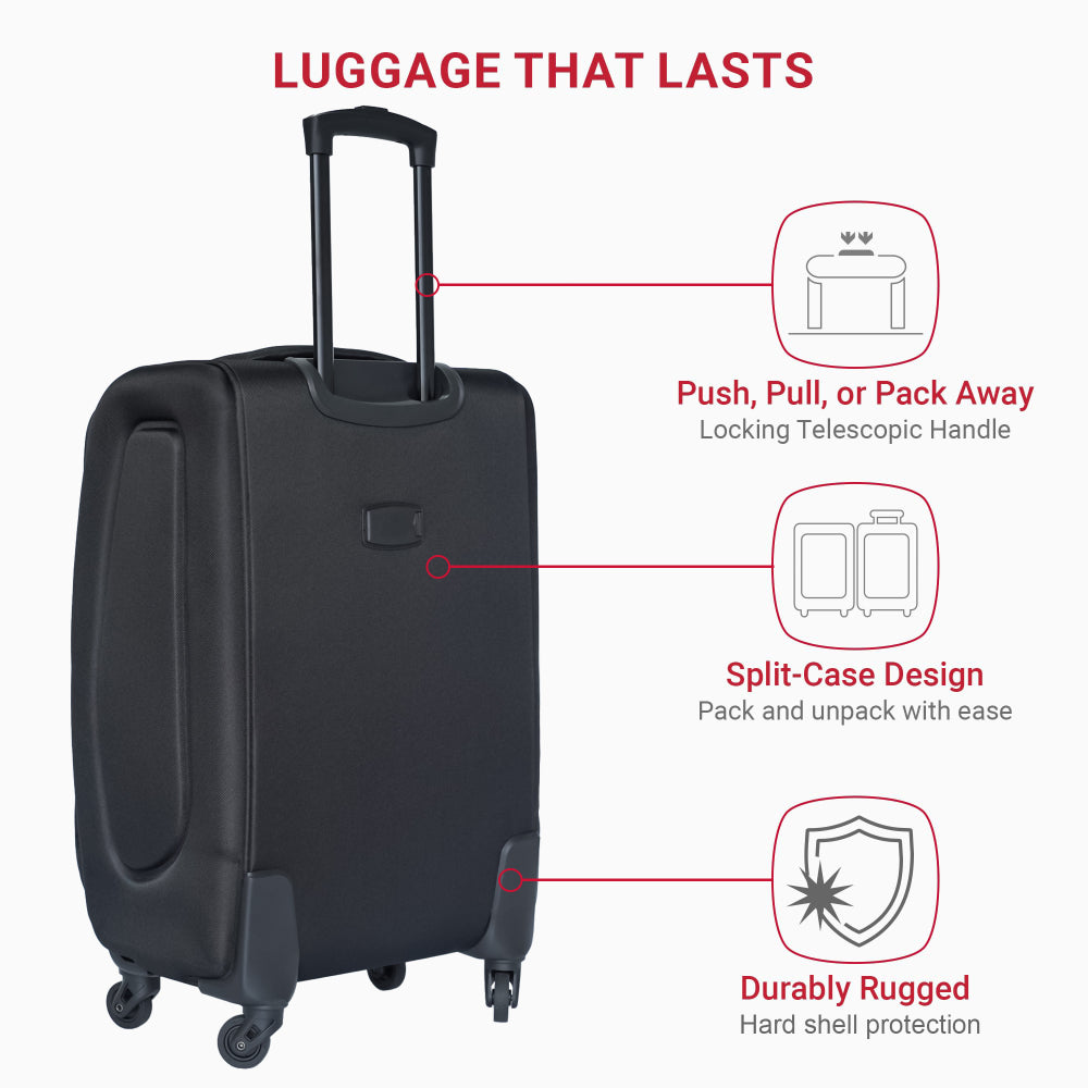 Oxford cloth suitcase black(No password lock)