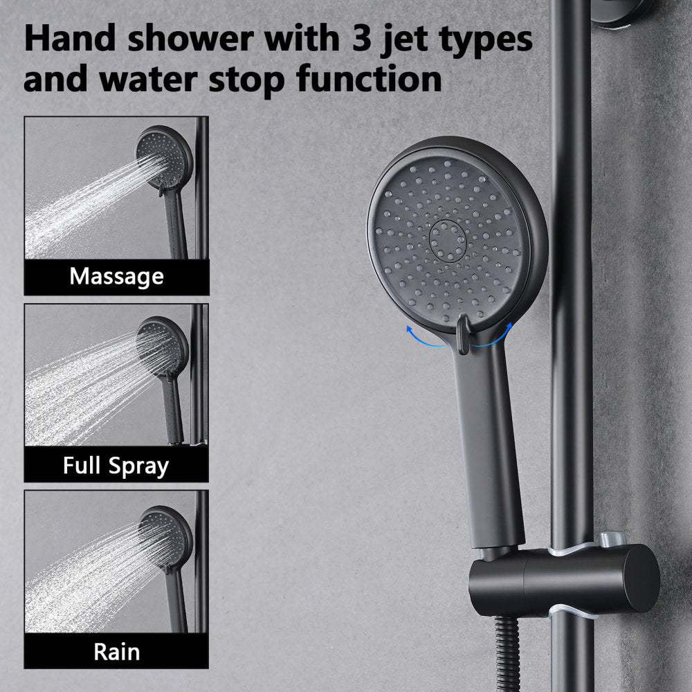 Shower Head with Handheld Shower System with 10" Rain Shower Head