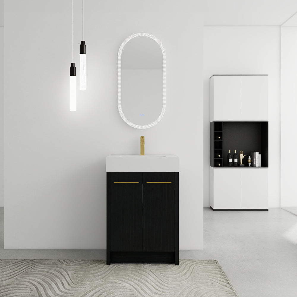 24 Inch Freestanding Bathroom Vanity (Without Top Sink)-BVB09224BCT