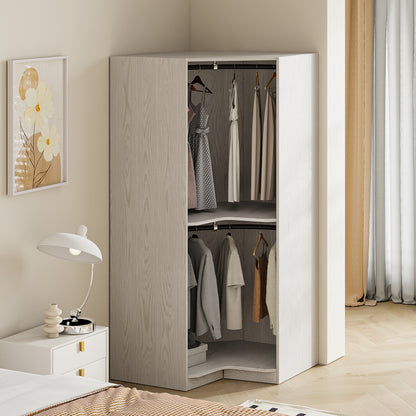 Polygon Corner Wardrobe, Natural