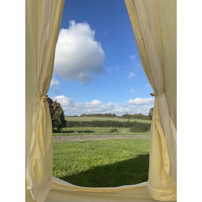 SAM&HAIBEI Bell Tent 4 Season 9.85ft  Glamping Tent, Hot Tent,Ideal for Family Camping, Hiking,Canvas Tent with Aluminum Pole. Support Camouflage Fabric Customization