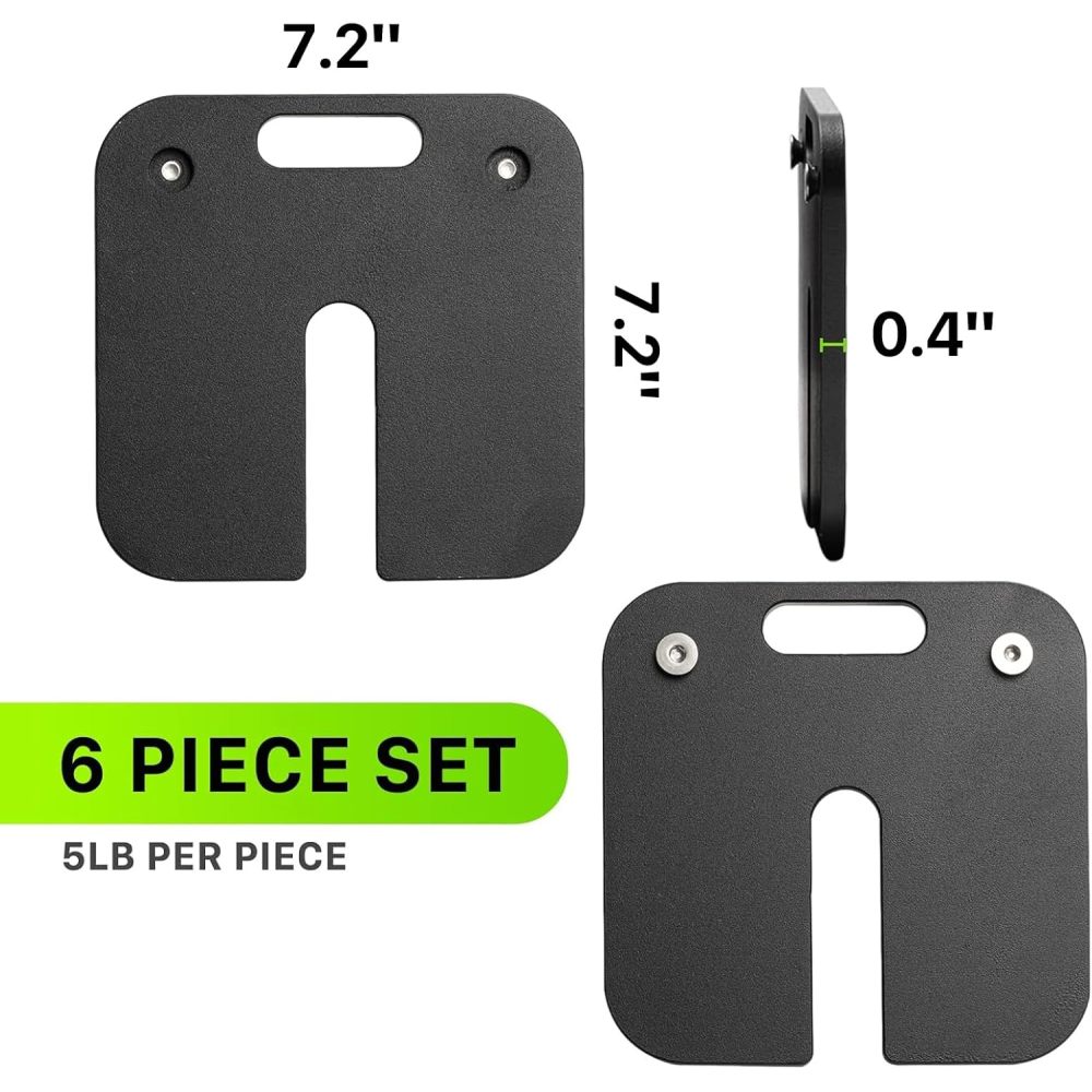 Adjustable Square Dumbbell Plates, 6 Pieces 5lb Weight Plates (5lbx6)
