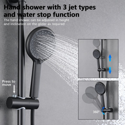 Shower Head with Handheld Shower System with 10" Rain Shower Head