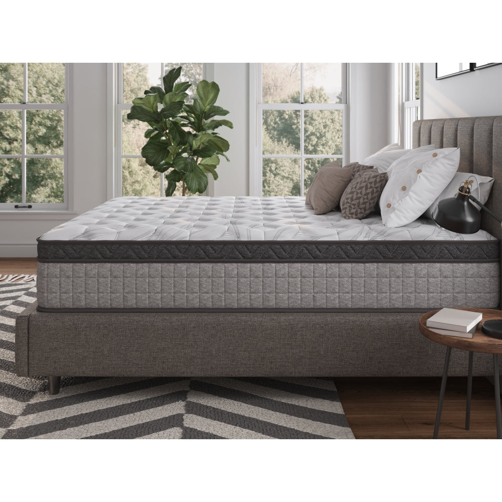 Assembled in USA -  High Quality 10" Queen Diamond Innerspring Hybrid and Cooling Gel Memory Foam Mattress, Pressure Relief, and Motion Isolation, CertiPUR-US and Oeko TEX Certified