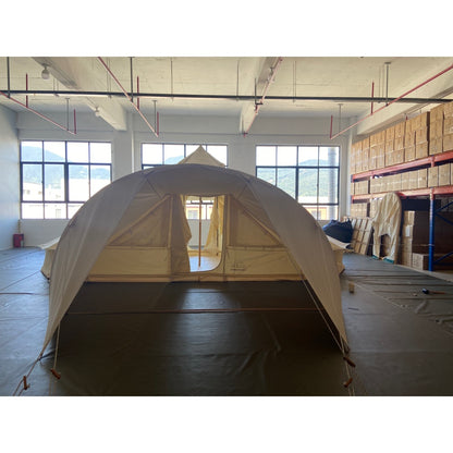 SAM&HAIBEI 6 Persons Canvas Tent Bell Tent Glamping,4 Seasons Yurt Tent for Camping, Heavy Cotton Canvas Tent for Family Camping,Outdoor Hunting,or Party Tent. Durable, 2 in 1,2 Doors Bell Tent