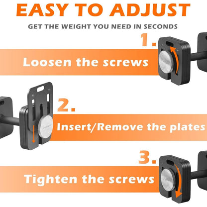 Square Dumbbell 9 in 1 Free Adjustable Dumbbell 80LBS square Dumbbell 9 in 1 Free Weights for Multi weight Options Quick-Lock Adjustable Dumbbell