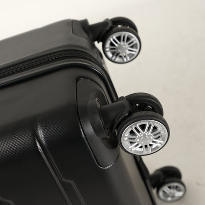 Retractable luggage compartment with a lightweight and durable hard shell, rotating wheels, password lock, 3-piece set