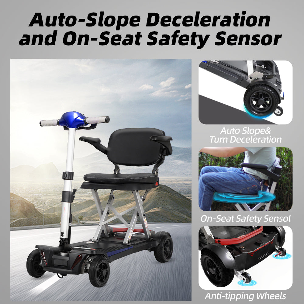 Manaul Folding Scooter M2085 Blue For Senior's Easy Travel With Competitive Price