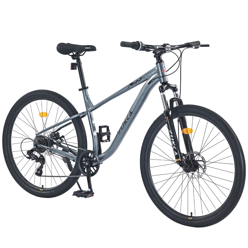27.5 Inch Wheels 8 Speed Mountain Bike, for Men Women Boys and Girls, Front Suspension, Steel Frame