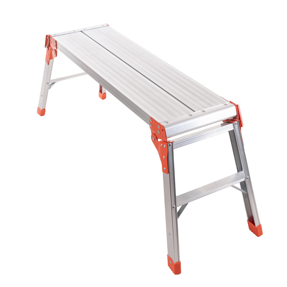 Aluminum workbench, large-sized step stool, foldable portable workbench