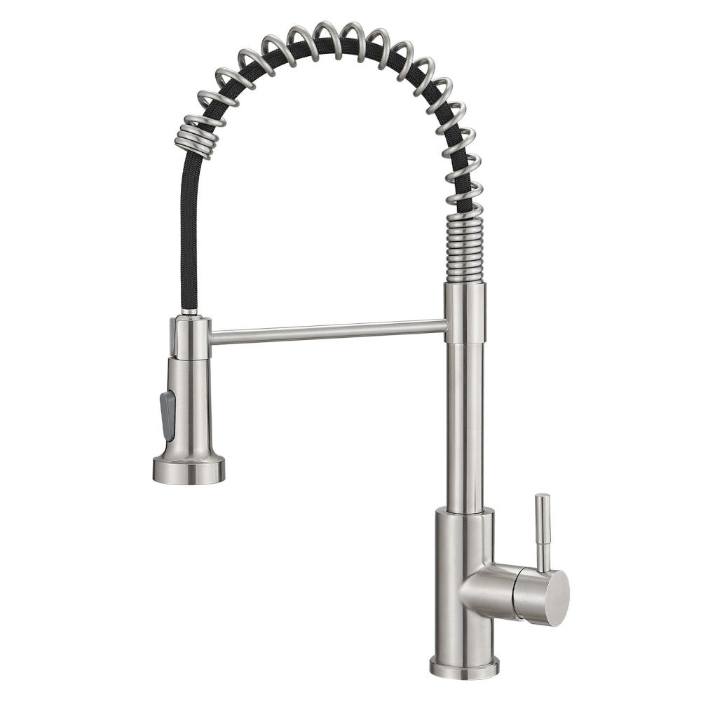 Sink Faucet, Brushed Nickel Kitchen Faucets with Pull Down Sprayer, Bathroom Sink Faucets Mini Bar Prep Faucet