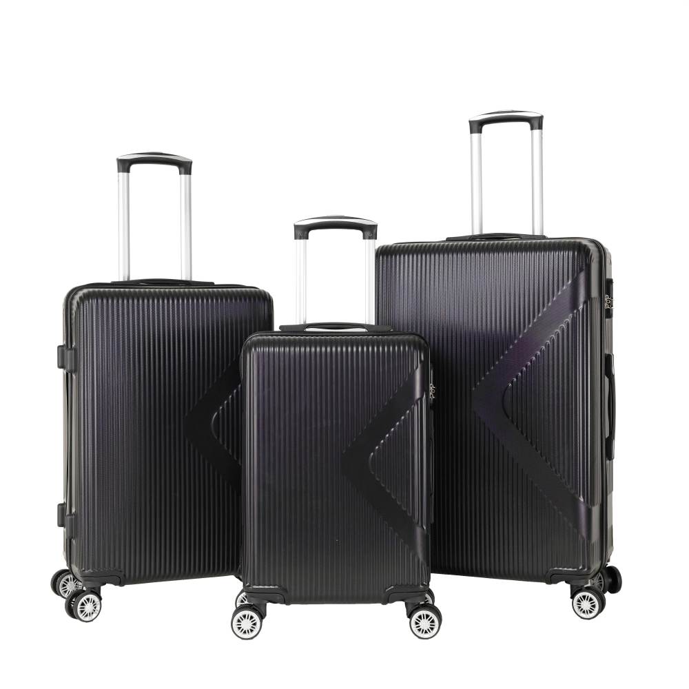 3-piece hard shell luggage set, suitable for both long-distance and short distance travel. Equipped with four-wheel rollers, password lock, and hiking bag