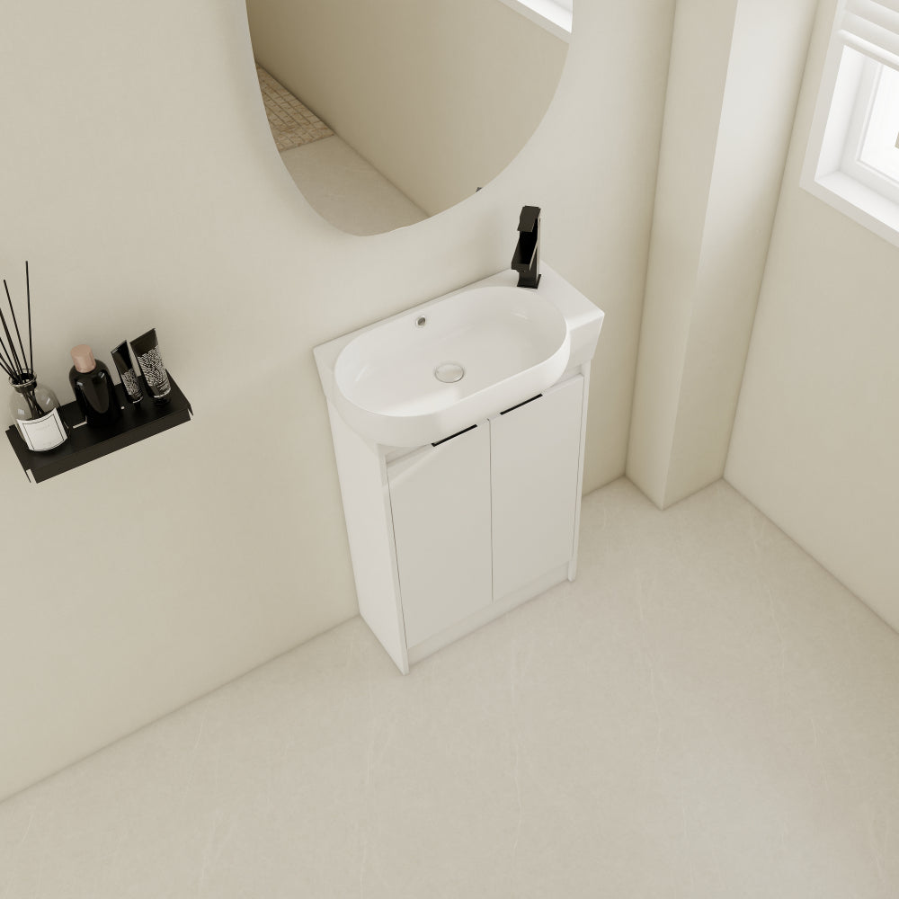 23" Freestanding Bathroom Vanity with Sink, Soft Close Doors