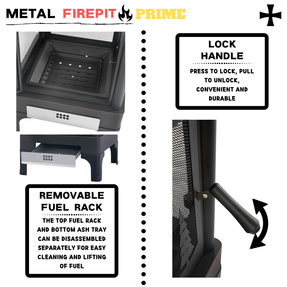 XOT036 Heavy Duty Garden Metal Outdoor heating furnace for backyard fir pit