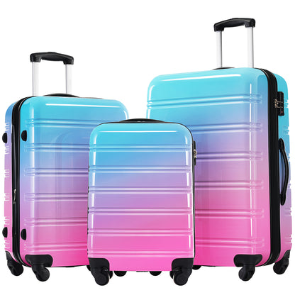 Hardshell Luggage Sets 3 pcs Spinner Suitcase with TSA Lock Lightweight-20"+24"+28" Luggages