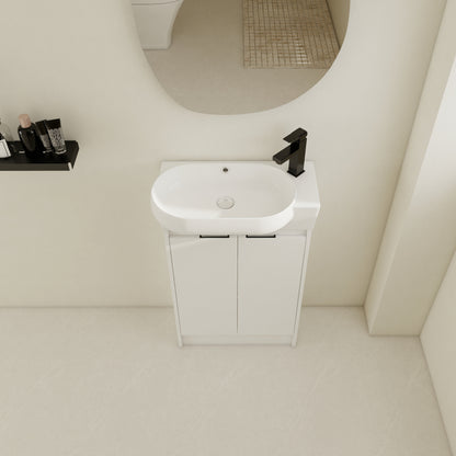 23" Freestanding Bathroom Vanity with Sink, Soft Close Doors