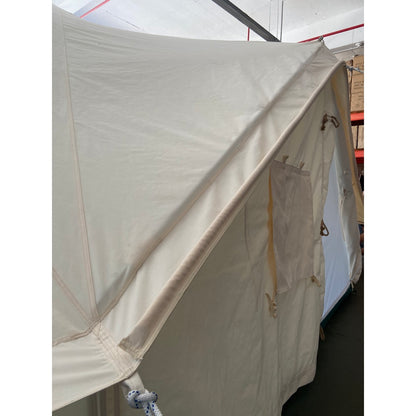 SAM&HAIBEI 8-10 persons 2316.5ft Canvas Tent Bell Tent Glamping, 4 Seasons Yurt Tent for Camping, Heavy Cotton Canvas Tent for Family Camping,Outdoor Hunting,or Party tent.