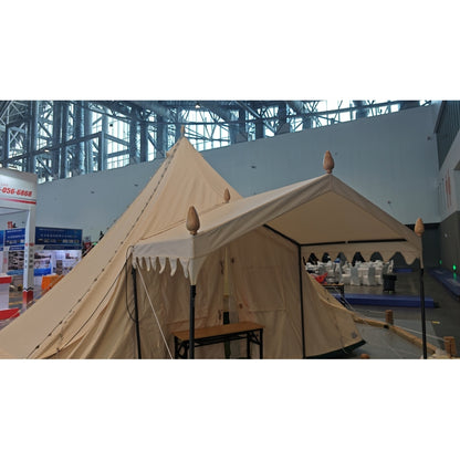 SAM&HAIBEI 19.68*13.1ft Canvas Tent Bell Tent Glamping, 4 Seasons Yurt Tent for Camping, Heavy Cotton Canvas Tent for Family Camping, Outdoor Hunting, Bell tent with  8.53ft*6.56ft porch