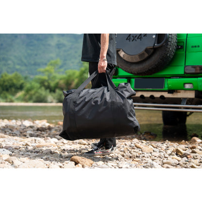 Foldable 2-3 People Amphibious Inflatable Car Roof Top Tent for camping Outdoor Glamping Camping Tent for SUV,Truck and Universal Auto Self-Driving Touring(Without Ladder, Black )