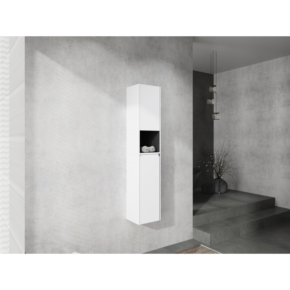 12" Bathroom Side Cabinet, 2-Soft Close Doors, Float Mounting Design, 12*2(KD-Packing)