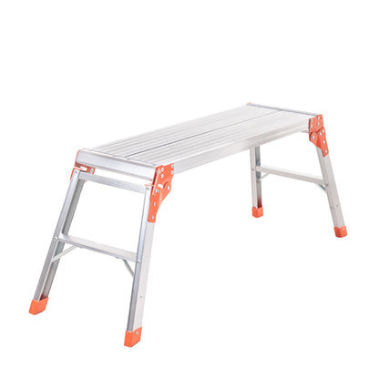 Aluminum workbench, large-sized step stool, foldable portable workbench