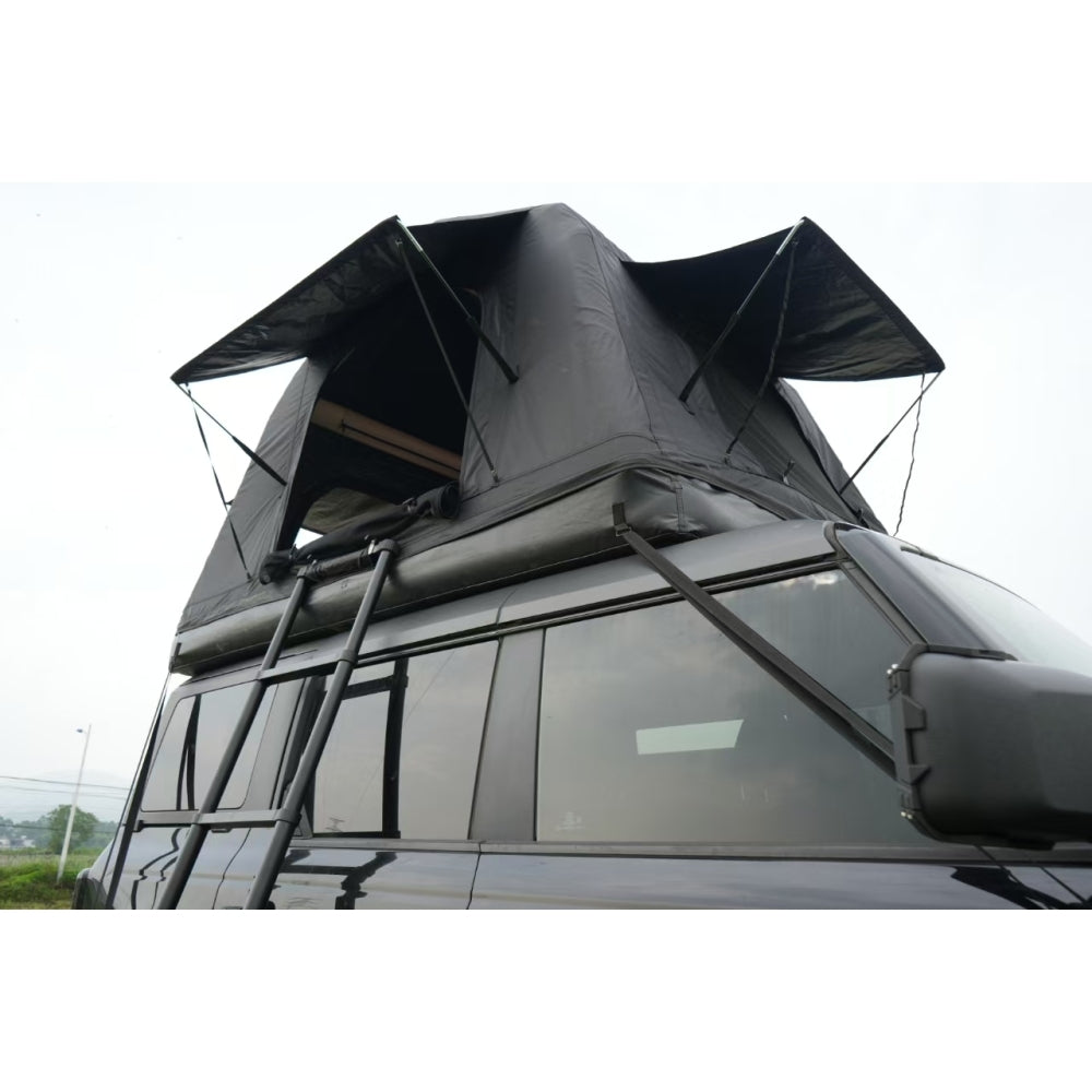 Foldable 2-3 People Amphibious Inflatable Car Roof Top Tent for camping Outdoor Glamping Camping Tent for SUV,Truck and Universal Auto Self-Driving Touring(Without Ladder, Black )