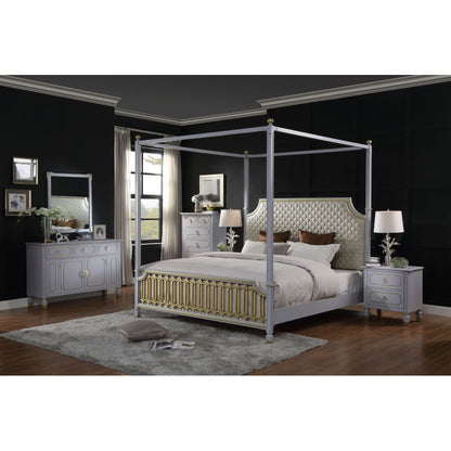 House Beatrice Pearl Gray Finished Mirror